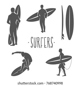 Surfing logo. Ride the wave. Surf rider. 