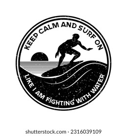 Surfing Logo. Surfing Silhouette Illustration Design inspiration