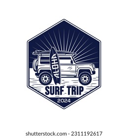 Surfing logo. Summer Surfing Illustration design vector