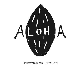 Surfing logo. Surfboard. Surf sign. Ink stamp style.
