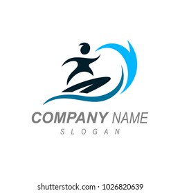 Surfing Logo Template