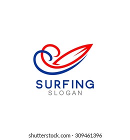 Surfing Logo Template