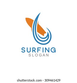 Surfing Logo Template