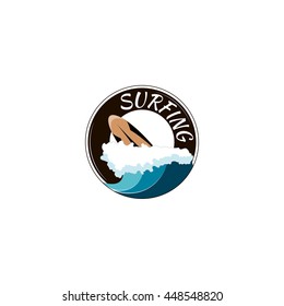 surfing logo vector illustration