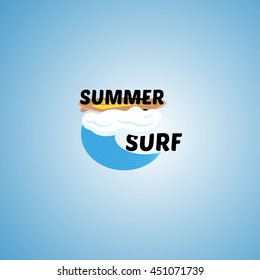 surfing logo vector illustration