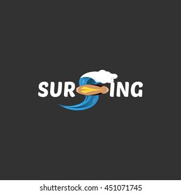 surfing logo vector illustration