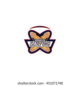 surfing logo vector illustration