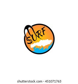 surfing logo vector illustration