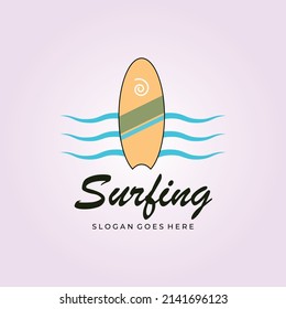 surfing logo vector illustration design