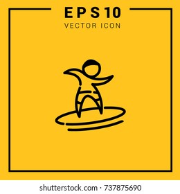 surfing logotype simple icons for web