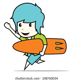 surfing man