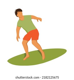 Surfing man, vector graphic design element