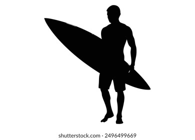 Surfing Man Vector Illustration Art