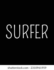 Surfing Master - Gift For Surfing Lover, Typography T Shirt Poster Vector Illustration Art with Simple Text