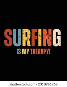 Surfing Master - Gift For Surfing Lover, Typography T Shirt Poster Vector Illustration Art with Simple Text
