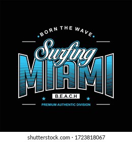 surfing miami beach premium authentic vintage
