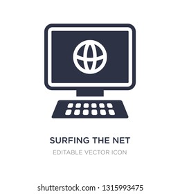 surfing the net icon on white background. Simple element illustration from Computer concept. surfing the net icon symbol design.