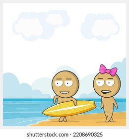 Surfing on the sea. Rest on the sea
.