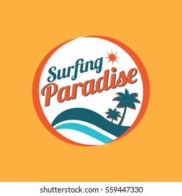 Surfing Paradise Logo Sign Symbol Icon Stock Vector (Royalty Free ...