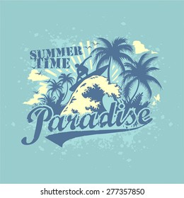 Surfing Paradise Vector