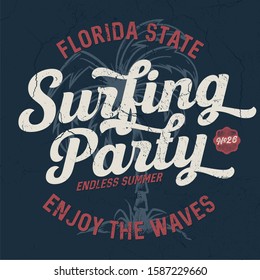 Surfing Party - Tee Design For Printing
