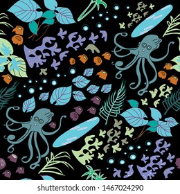 Surfing pattern seamless design graphic