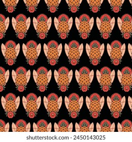 surfing pineaple pattern vector design