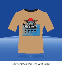 surfing print ready t shirt design