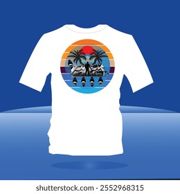 surfing print ready t shirt design