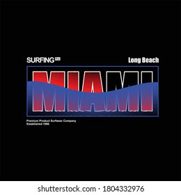surfing pro miami beach premium product vintage
