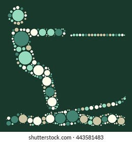 surfing shape vector design by color point