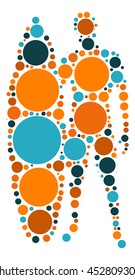 surfing shape vector design by color point