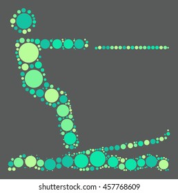 surfing shape vector design by color point