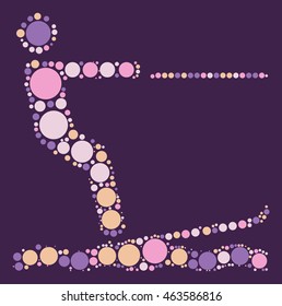 surfing shape vector design by color point
