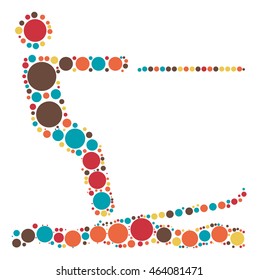 surfing shape vector design by color point