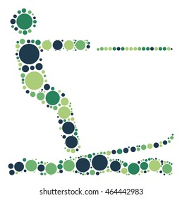 surfing shape vector design by color point