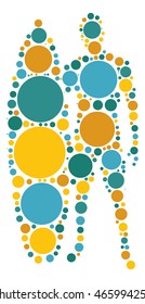 surfing shape vector design by color point