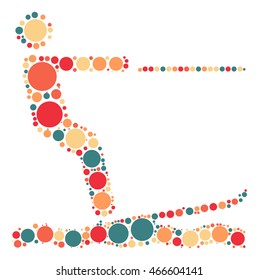 surfing shape vector design by color point
