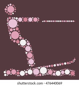 surfing shape vector design by color point