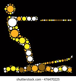 surfing shape vector design by color point