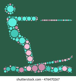 surfing shape vector design by color point