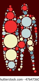 surfing shape vector design by color point