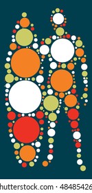 surfing shape vector design by color point