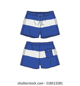Surfing Shorts Vector Template
