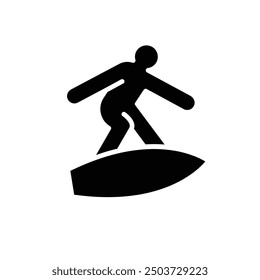 surfing solid icon vector design good for web or mobile app