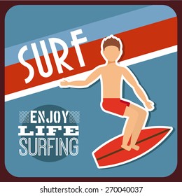 surfing sport design, vector illustration eps10 graphic 