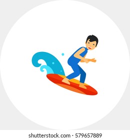 Surfing Sport Icon