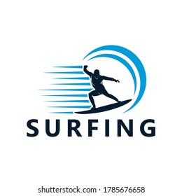 Surfing Sport Logo Template Design