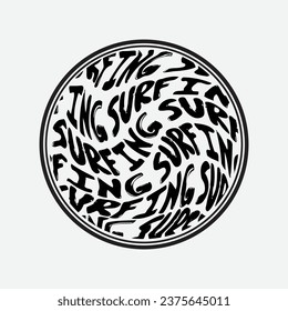 Surfing stylish t-shirt and apparel abstract design. Vector print, typography, poster