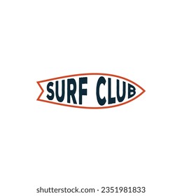 surfing summer badge logo vector illustration. for printing, stickers, labels, adventure logos